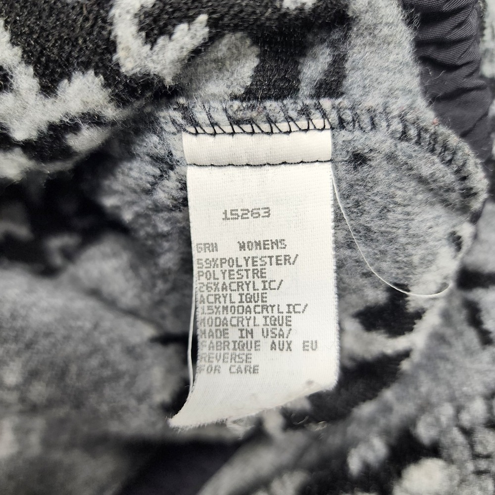 VINTAGE WOOLRICH Womens Large Full Zip Fleece Jacket Winter Print USA Made - Picture 5 of 6